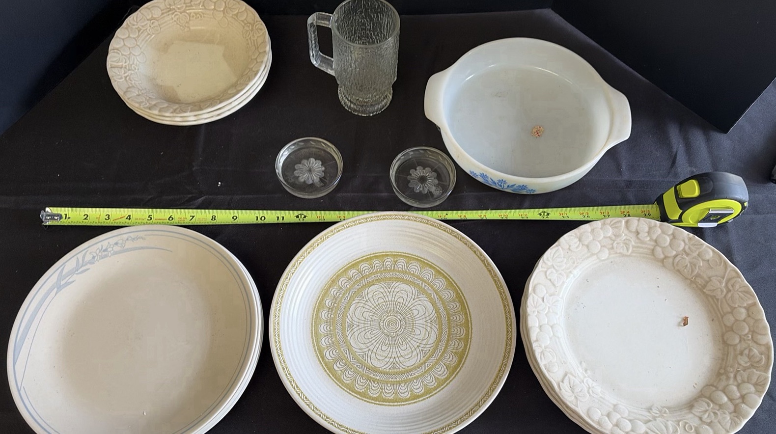 Assorted Plates, Serving Dish, Glass Mug, and Small Glass Bowls - image 1 of 14