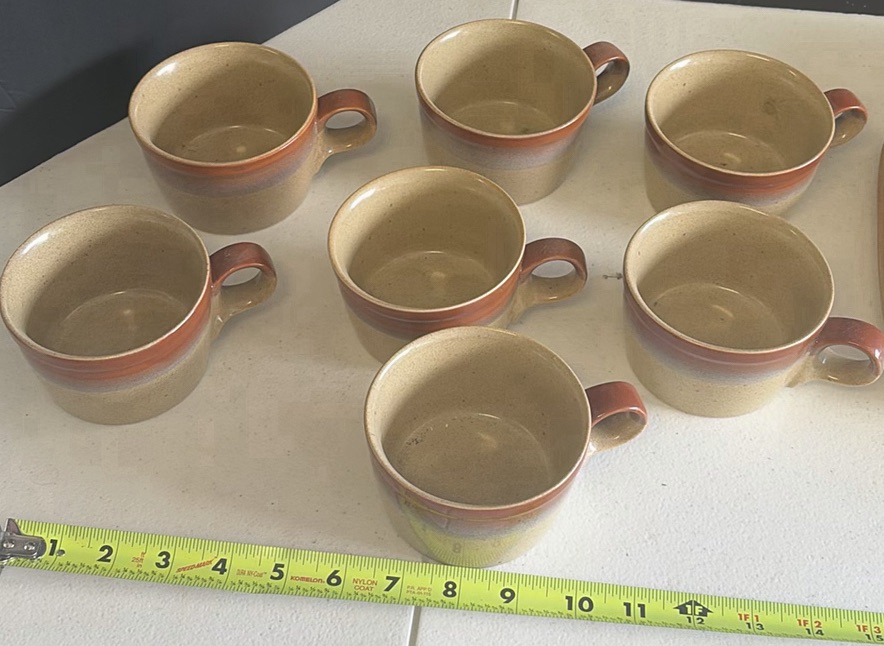 Stoneware Dinnerware Set with Cups, Plates, Bowls, Pitcher, Butter Dish, and Covered Container - image 2 of 8