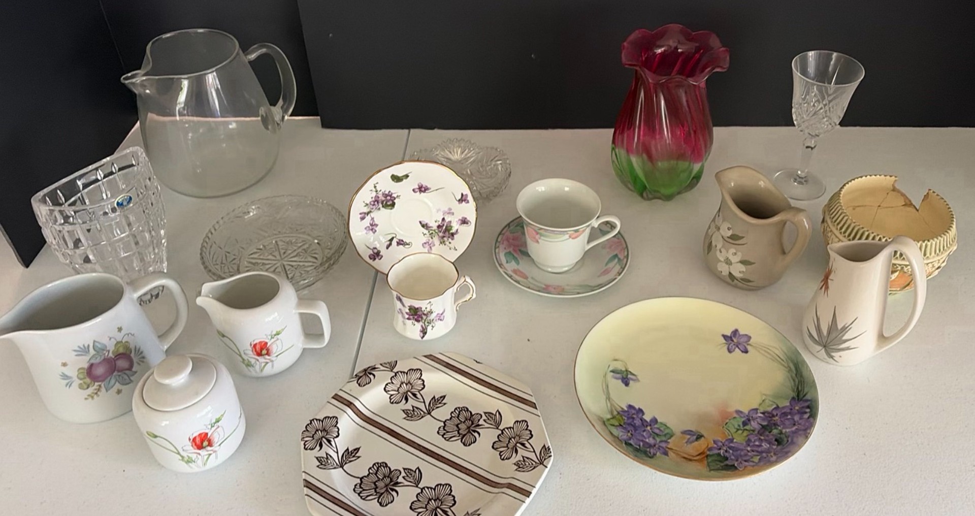 Assorted Ceramic and Glass Serveware and Decorative Pieces - image 1 of 19