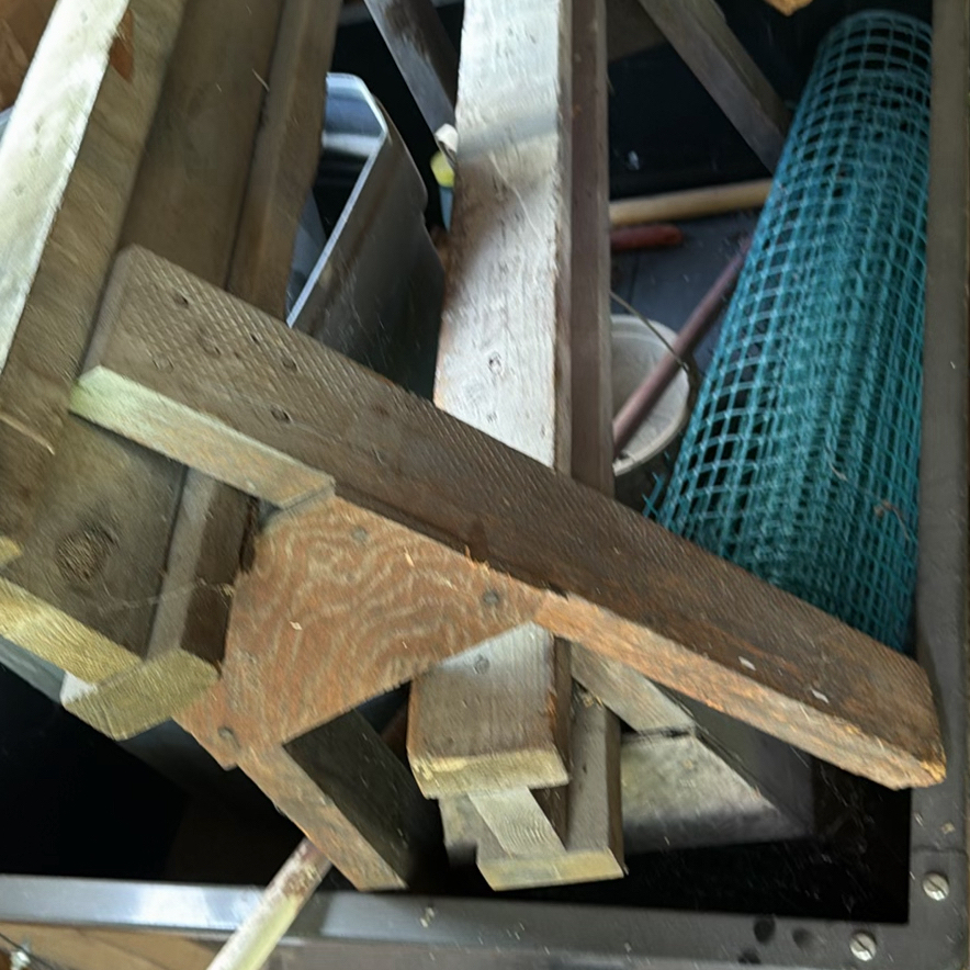 Utility Trailer with Garden Tools and Wooden Items - image 2 of 6