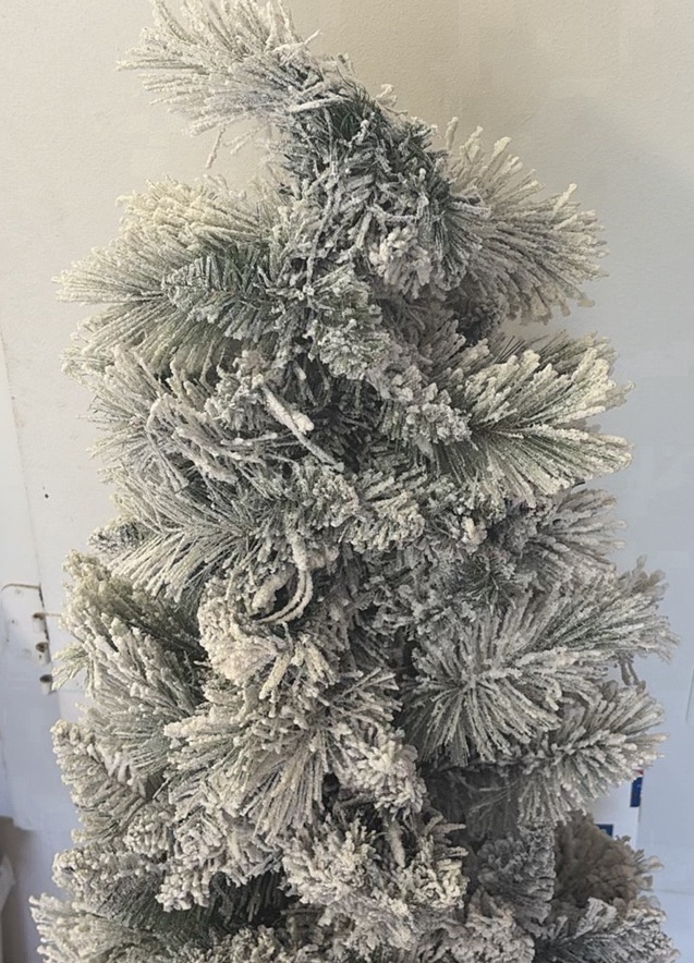 Flocked Artificial Christmas Tree in Metal Bucket - image 2 of 4