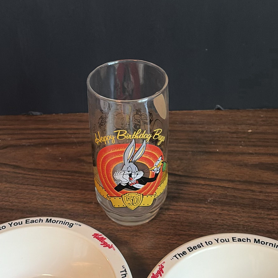 McDonald's Character Placemats, Kellogg's Cereal Bowls, and Bugs Bunny Glass - image 6 of 6