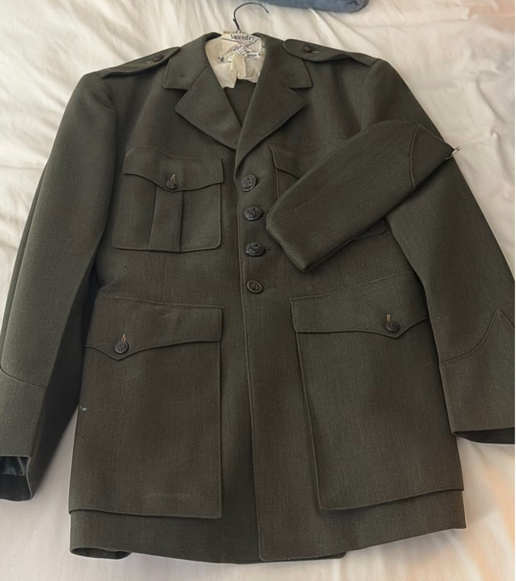 Military Dress Uniform Jacket, Trousers, and Garrison Cap - image 1 of 5