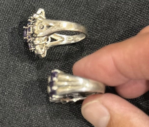Two Sterling Silver Purple Stone Rings - image 4 of 5