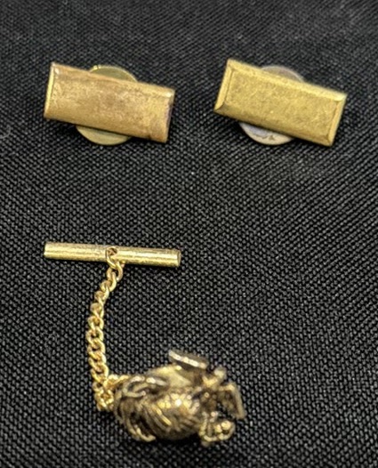 Collection of Military Pins, Insignia, Tie Tack, and Chain Necklace - image 3 of 4