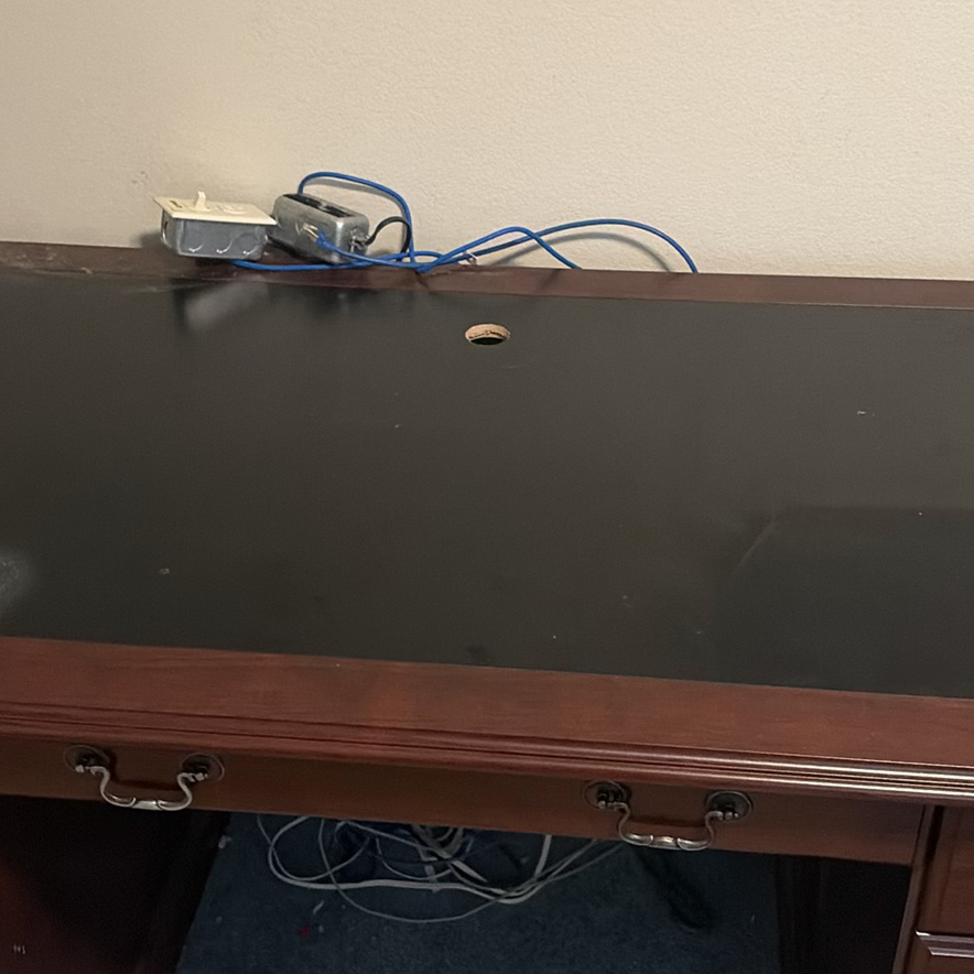 Wood Executive Desk with Drawers - image 8 of 8