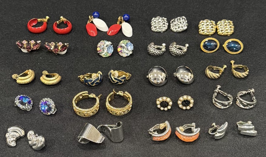 Assorted Vintage Clip-On and Hoop Earrings Collection - image 1 of 3
