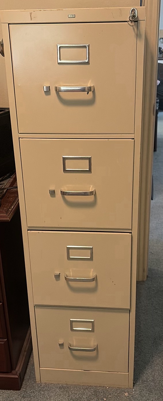 Two 4-Drawer Locking Filing Cabinets - image 1 of 9