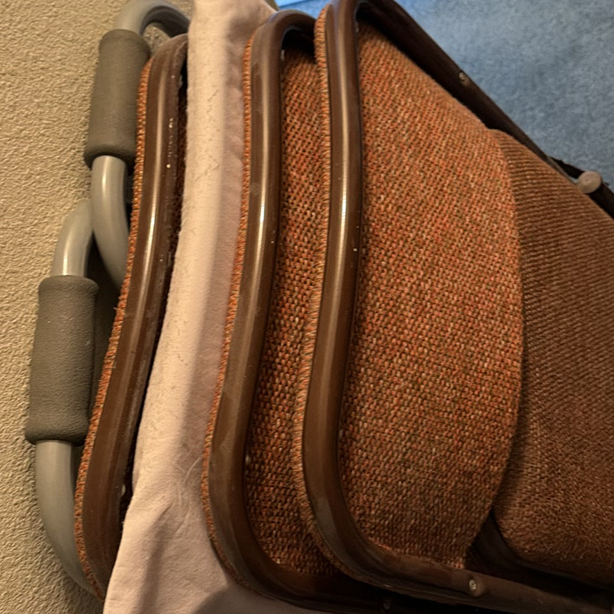 4 padded folding chairs with a folding walker - image 5 of 5