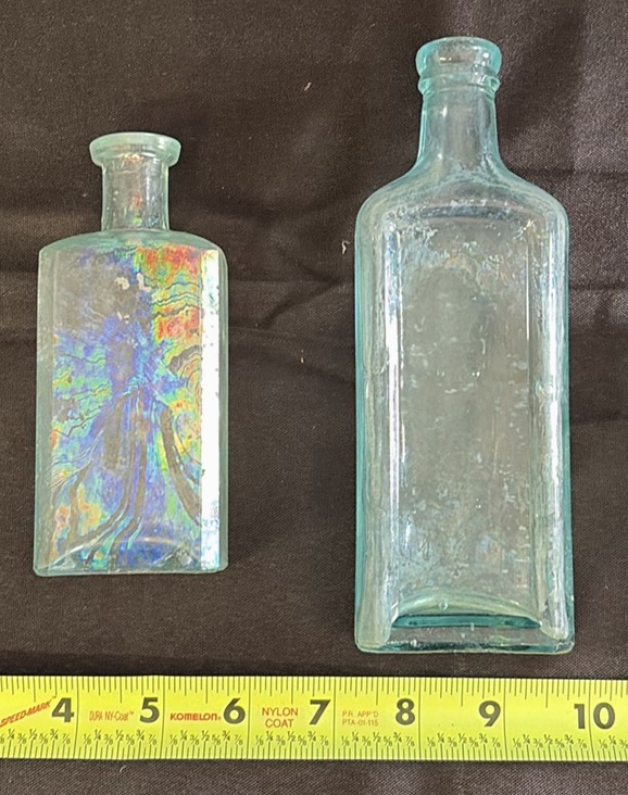 Collection of Five Aqua Glass Bottles - image 2 of 5
