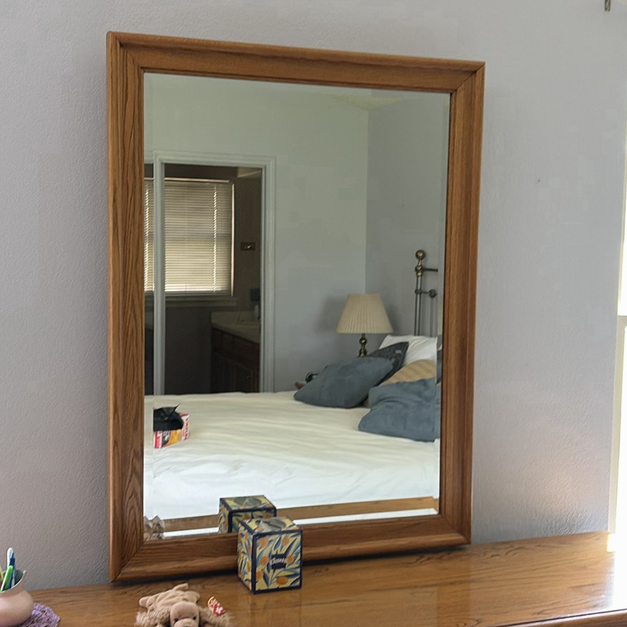 Bedroom set, 2 nightstands, 1 wardrobe, 1 dresser, 1 triple dresser with mirror - image 23 of 29