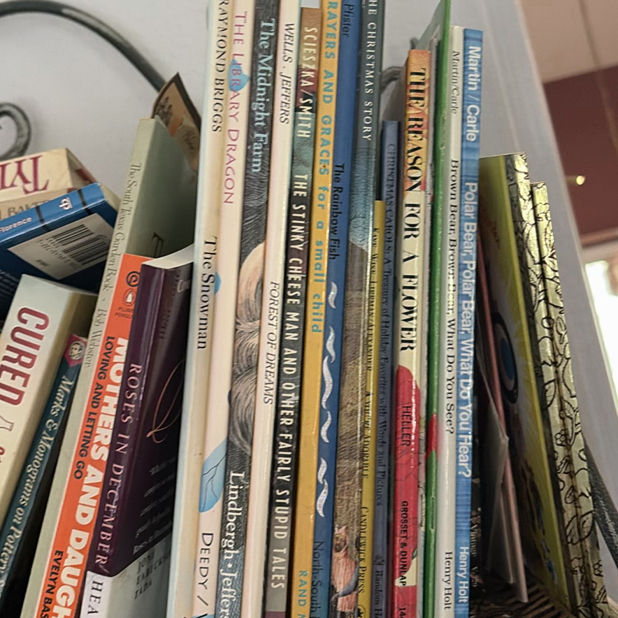Metal and Wicker Shelving Unit with Books and Decorative Items - image 18 of 19