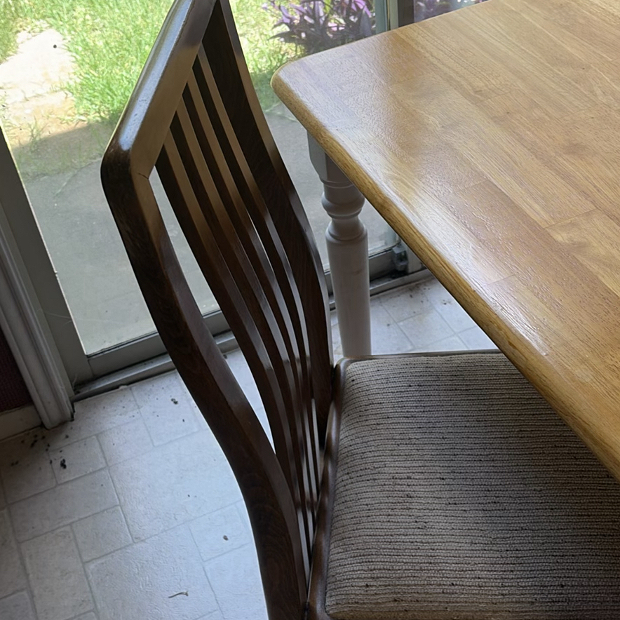 Wooden Dining Table and Two Chairs - image 5 of 10