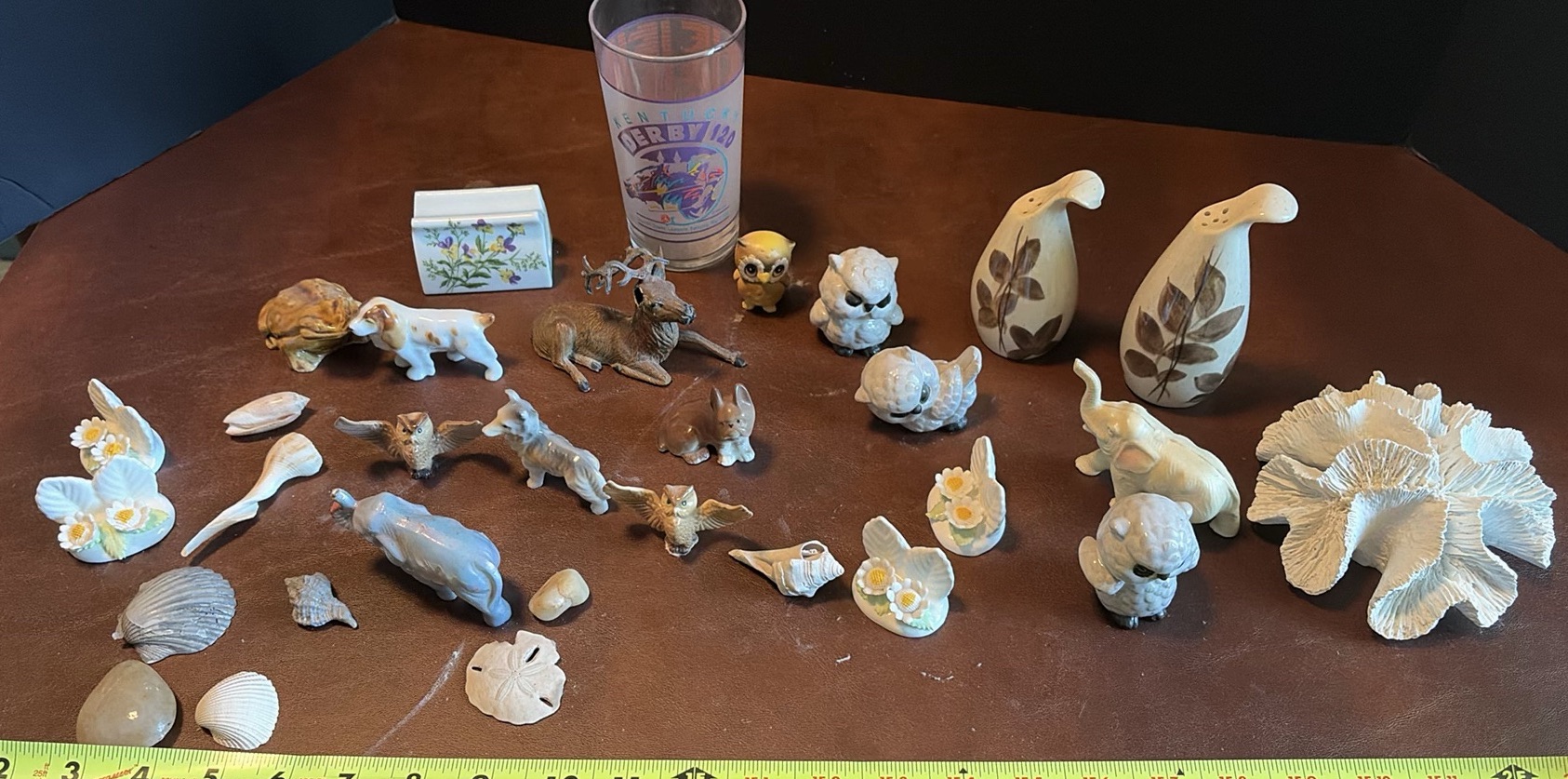 Mixed Ceramic Animal Figurines, Seashells, and Decorative Items - image 1 of 10
