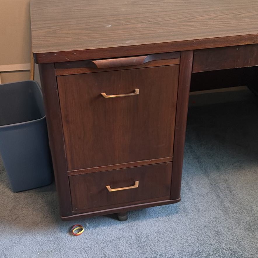 Wooden Office Desk with Drawers - image 4 of 13