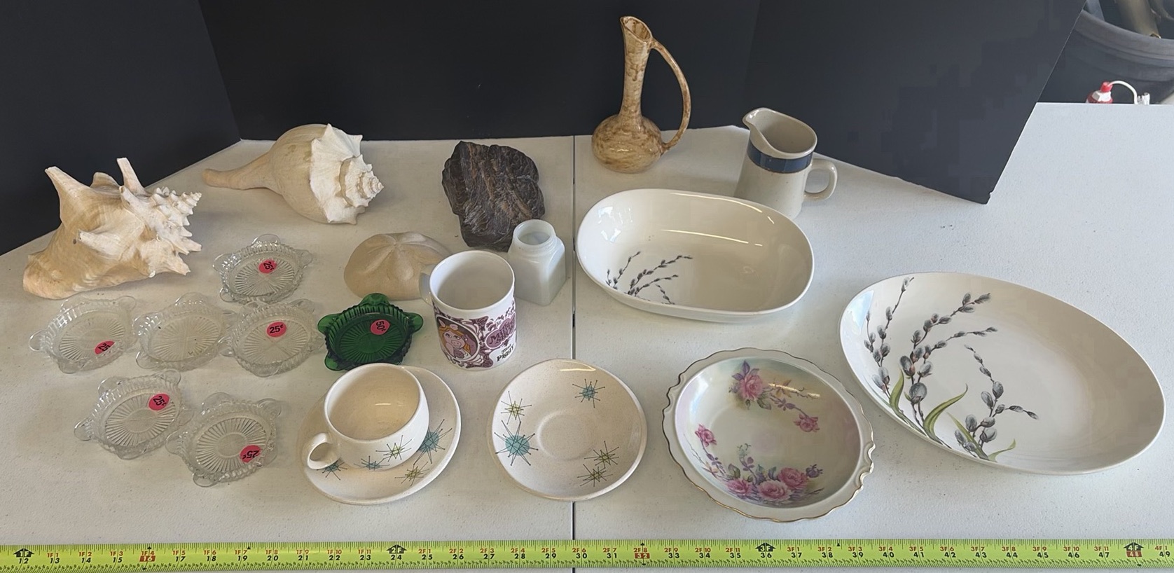 Assorted Seashells, Glass Dishes, and Ceramic Serving Pieces - image 1 of 14