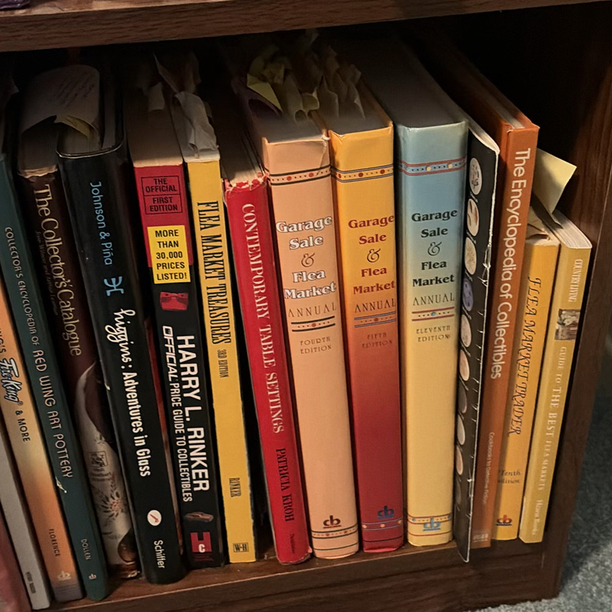 Wooden Bookshelf with Books, Binders, and Decorative Items - image 9 of 12