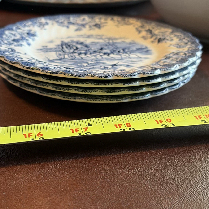 Blue and White Transferware Dinnerware Set - image 5 of 13