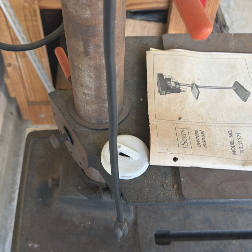 Sears Craftsman 15-1/2 Inch Drill Press with Pipe Clamps and Manual - image 6 of 6