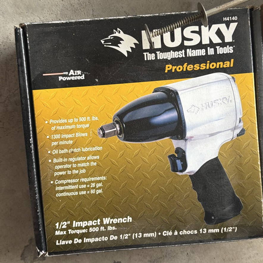 Husky Professional 1/2 Inch Impact Wrench and Assorted Automotive Tools - image 4 of 5