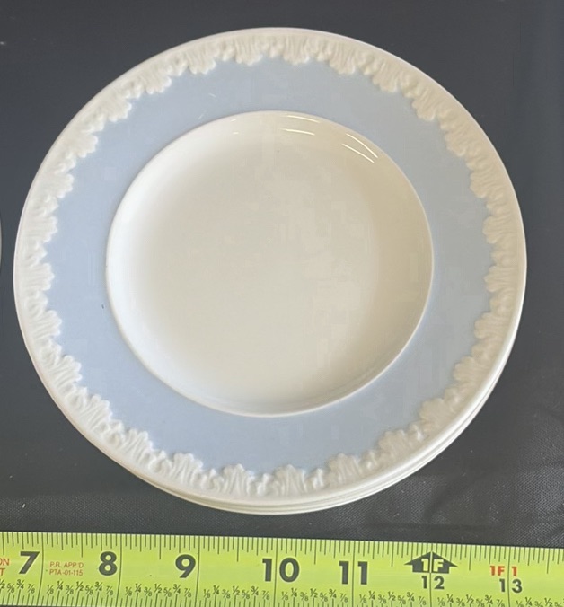 Blue and White Dinnerware Set with Plates, Cups, Teapot, and Creamer - image 4 of 12