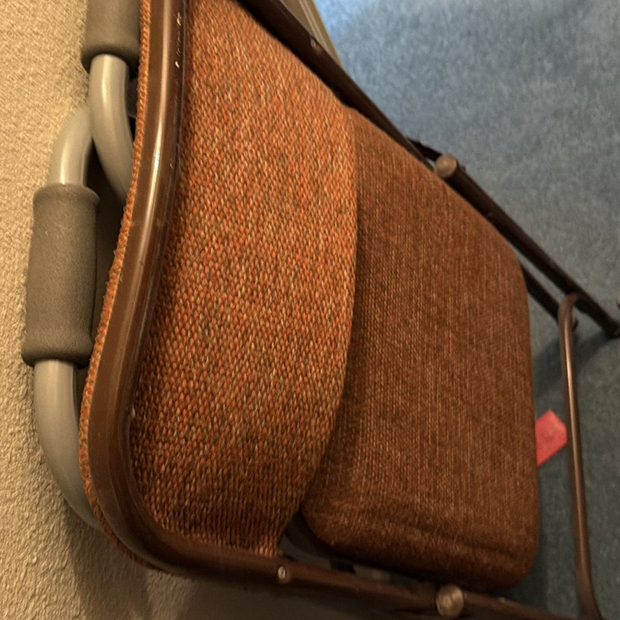 4 padded folding chairs with a folding walker - image 2 of 5