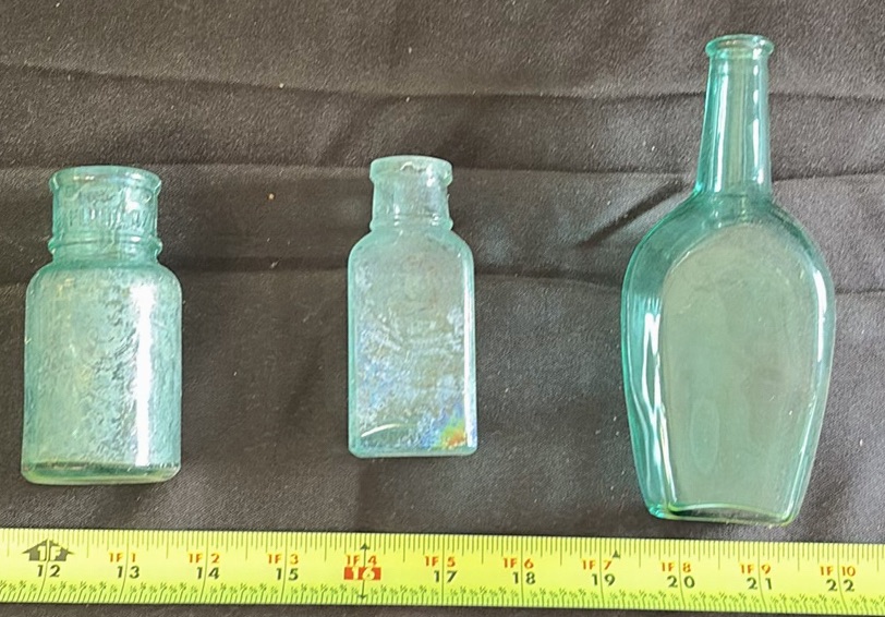 Collection of Five Aqua Glass Bottles - image 3 of 5