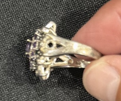 Two Sterling Silver Purple Stone Rings - image 3 of 5
