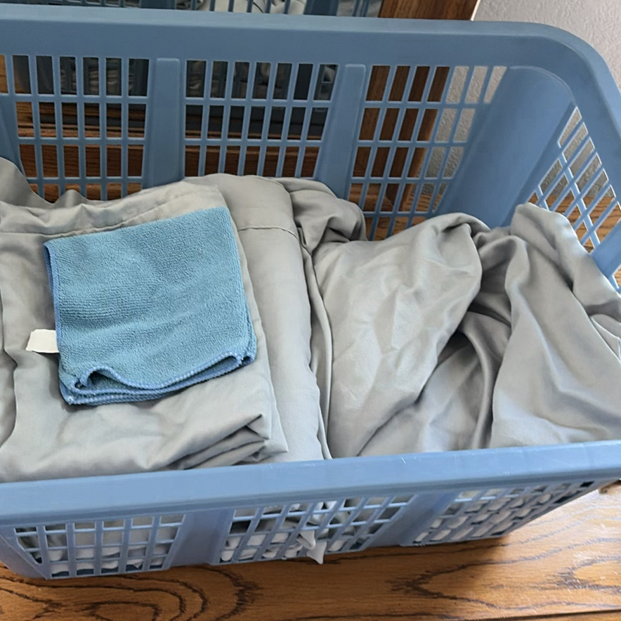 Upholstered Armchair and Laundry Baskets - image 6 of 6