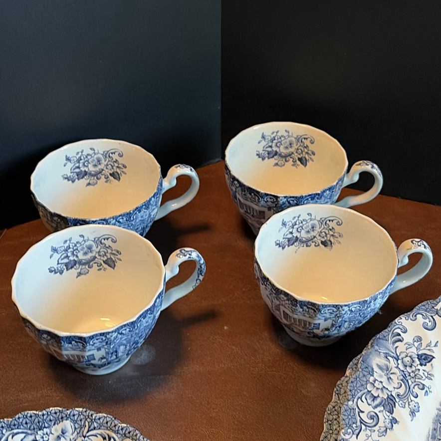 Blue and White Transferware Dinnerware Set - image 12 of 13