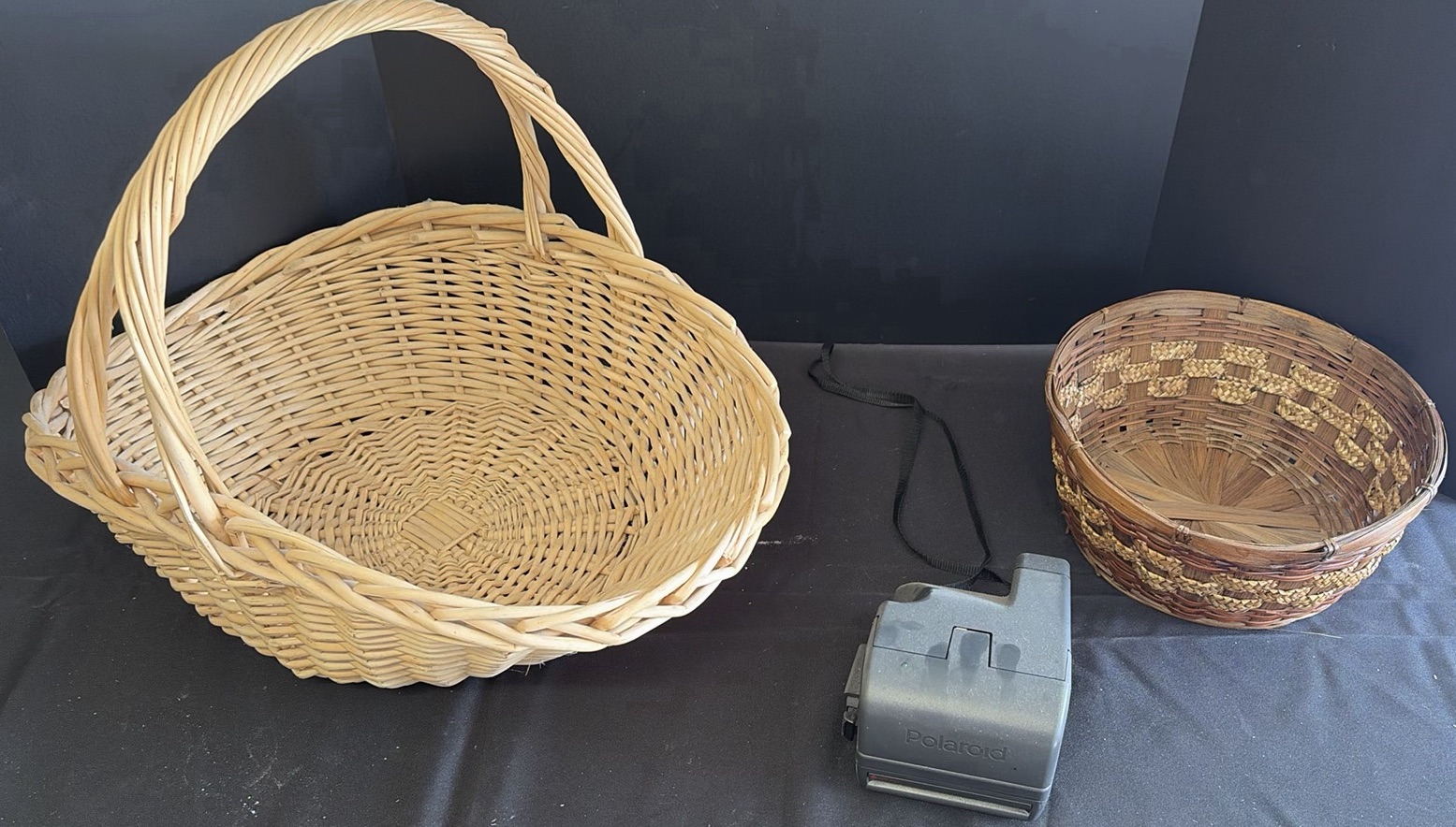 Woven Baskets and Polaroid Camera - image 1 of 8