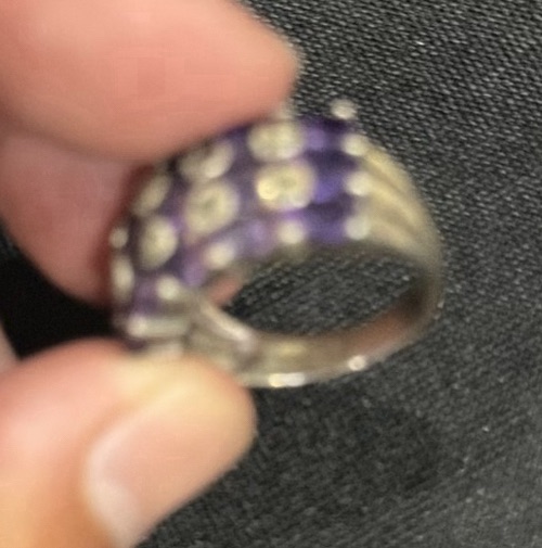 Two Sterling Silver Purple Stone Rings - image 5 of 5