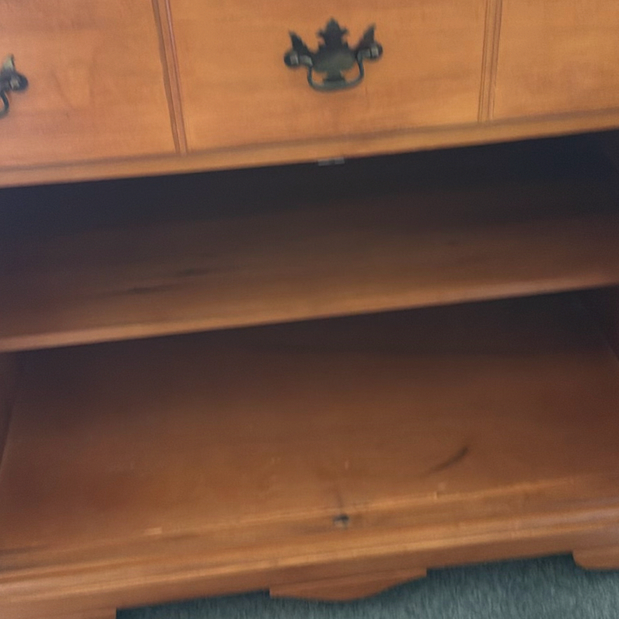 Wooden Cabinet with Drawers and Louvered Doors - image 7 of 7