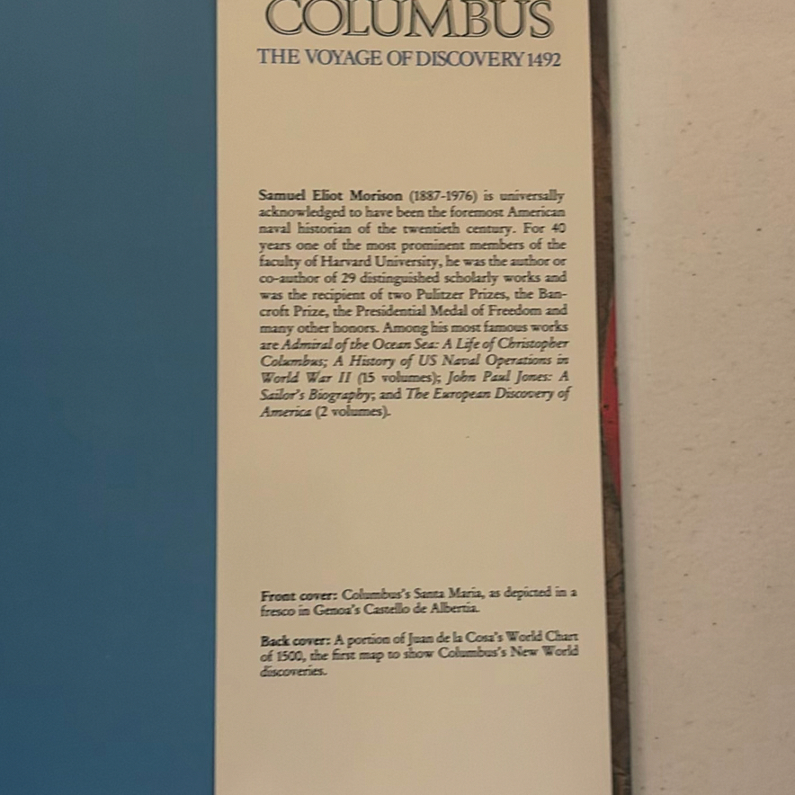 Samuel Eliot Morison Christopher Columbus: The Voyage of Discovery 1492 Book - image 4 of 5