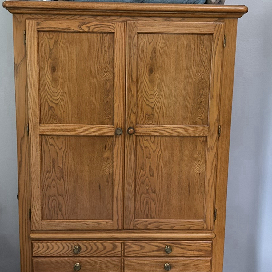 Bedroom set, 2 nightstands, 1 wardrobe, 1 dresser, 1 triple dresser with mirror - image 12 of 29