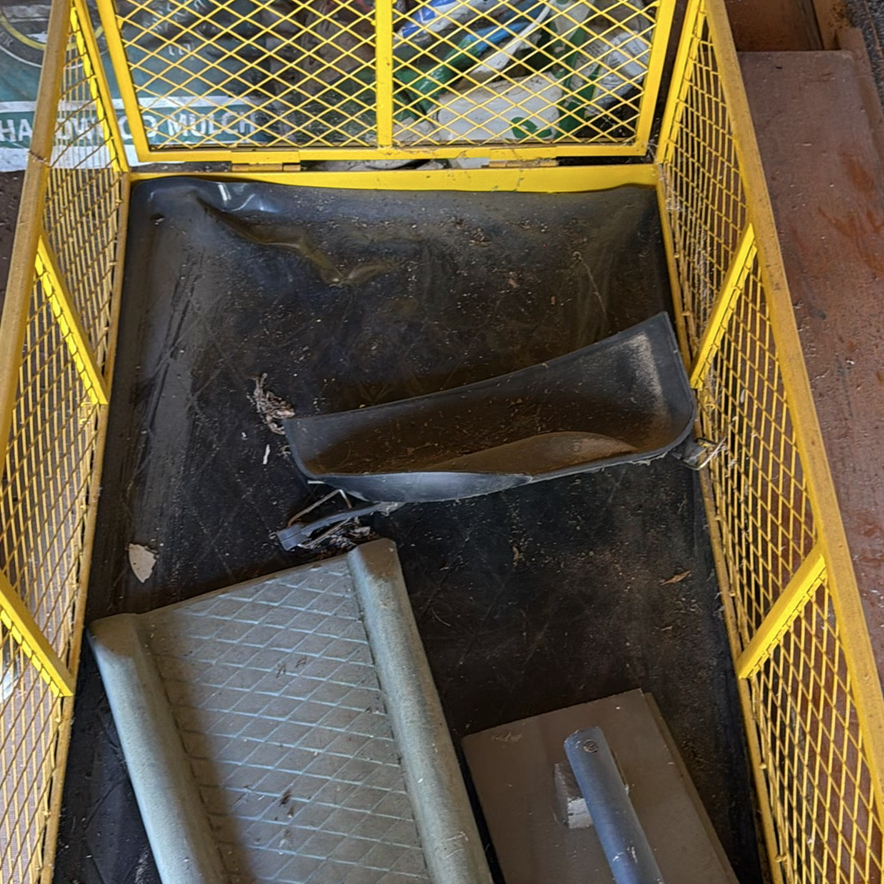 Yellow Utility Garden Cart with Assorted Yard and Workshop Items - image 4 of 5
