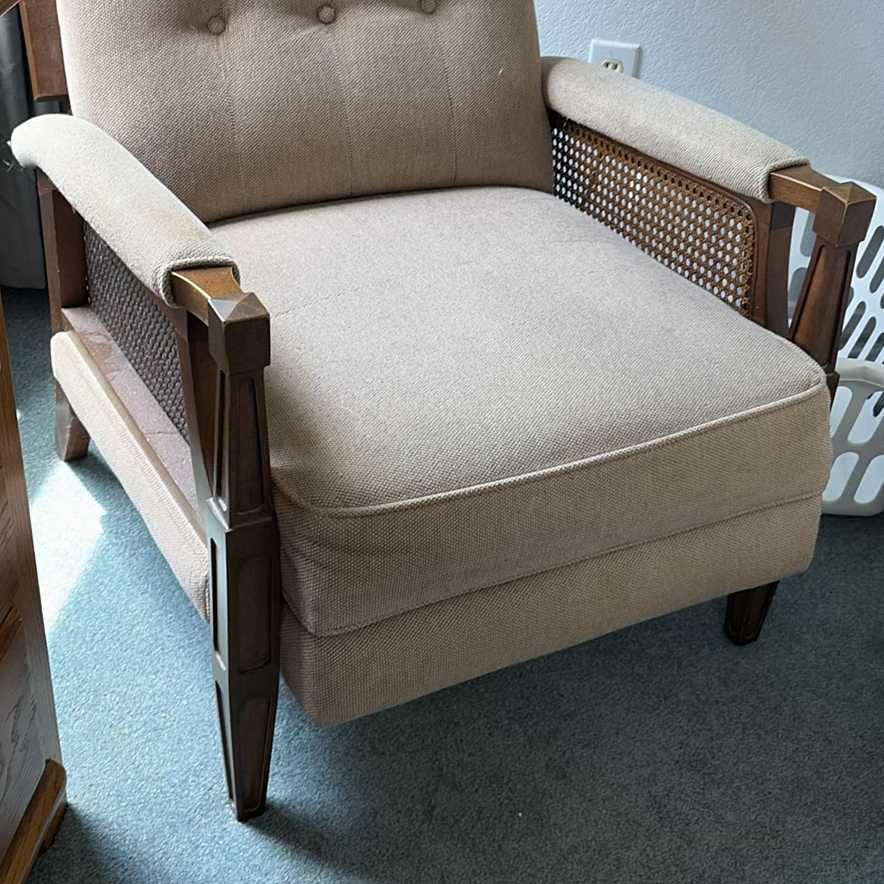 Upholstered Armchair and Laundry Baskets - image 2 of 6
