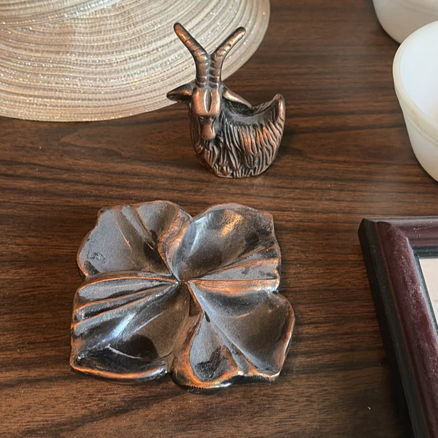 White Mixing Bowls, Framed Monaco Print, Hat, and Decorative Metal Pieces - image 3 of 7
