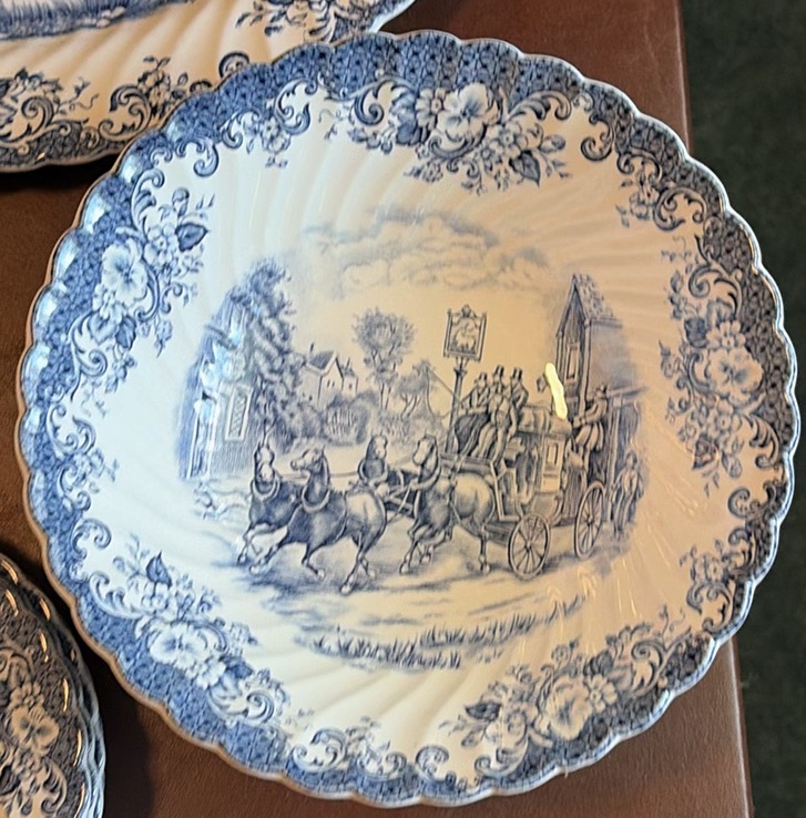 Blue and White Transferware Dinnerware Set - image 6 of 13
