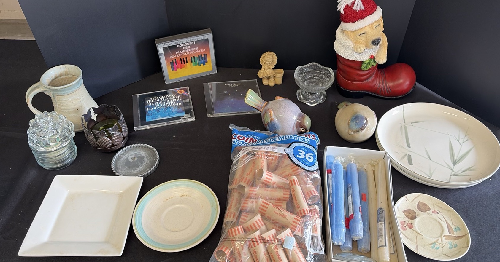 Assorted Household Decor, Plates, Candles, and Music CDs - image 1 of 12