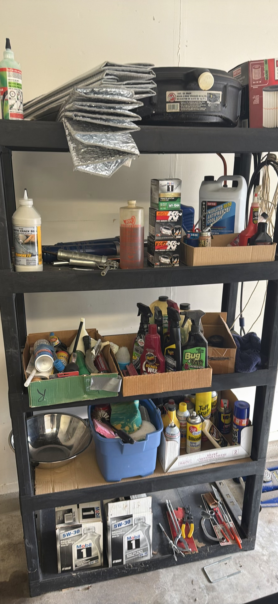 Garage Shelving Unit with Automotive Fluids, Cleaning Supplies, and Tools - image 1 of 9