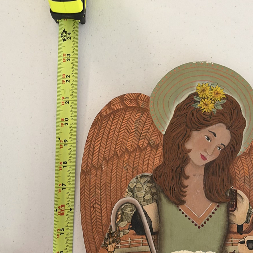 Decorative Wall Art, Mirror, and Angel Figurine - image 9 of 13