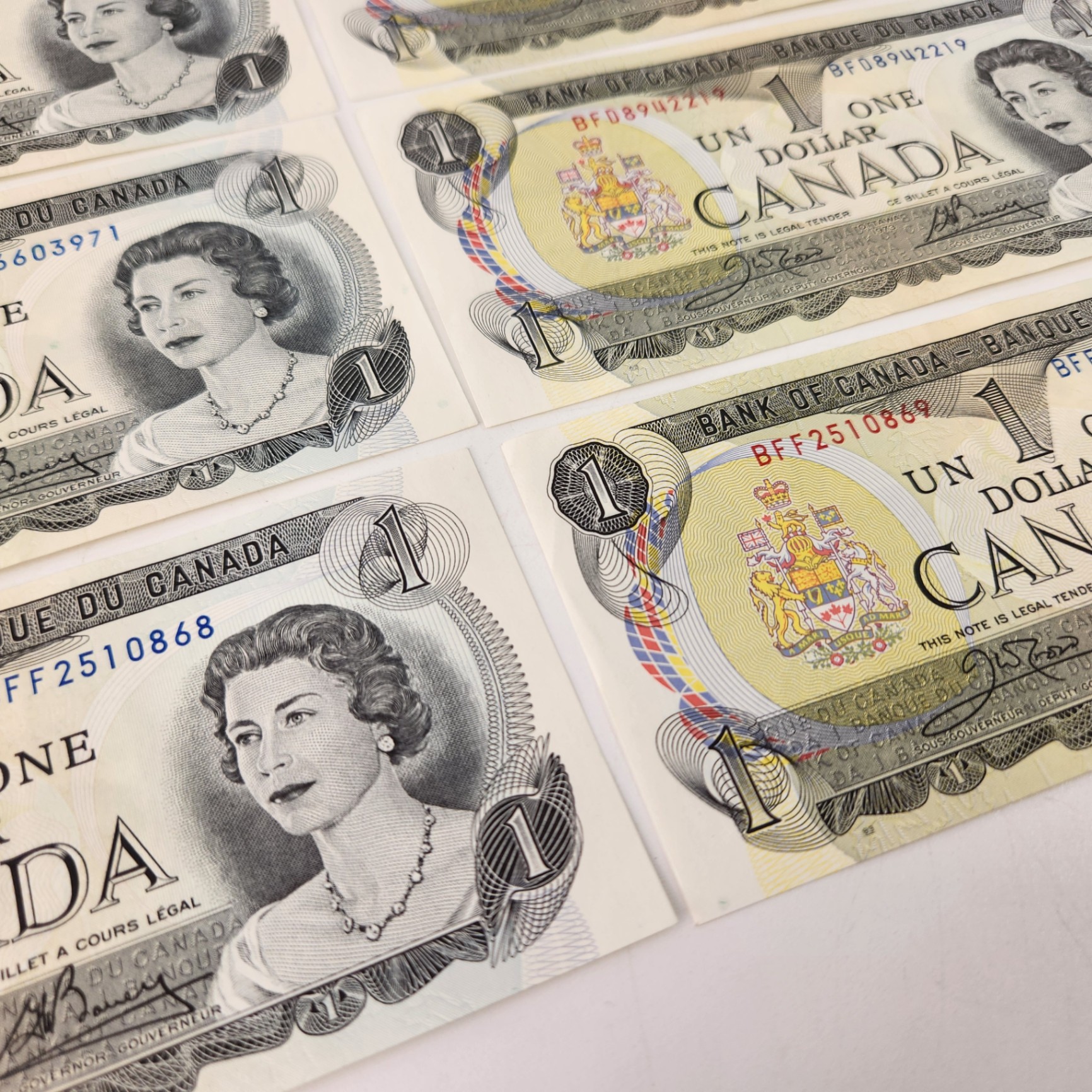 1973 Canadian $1 Notes Sequencial Pairs - image 2 of 7