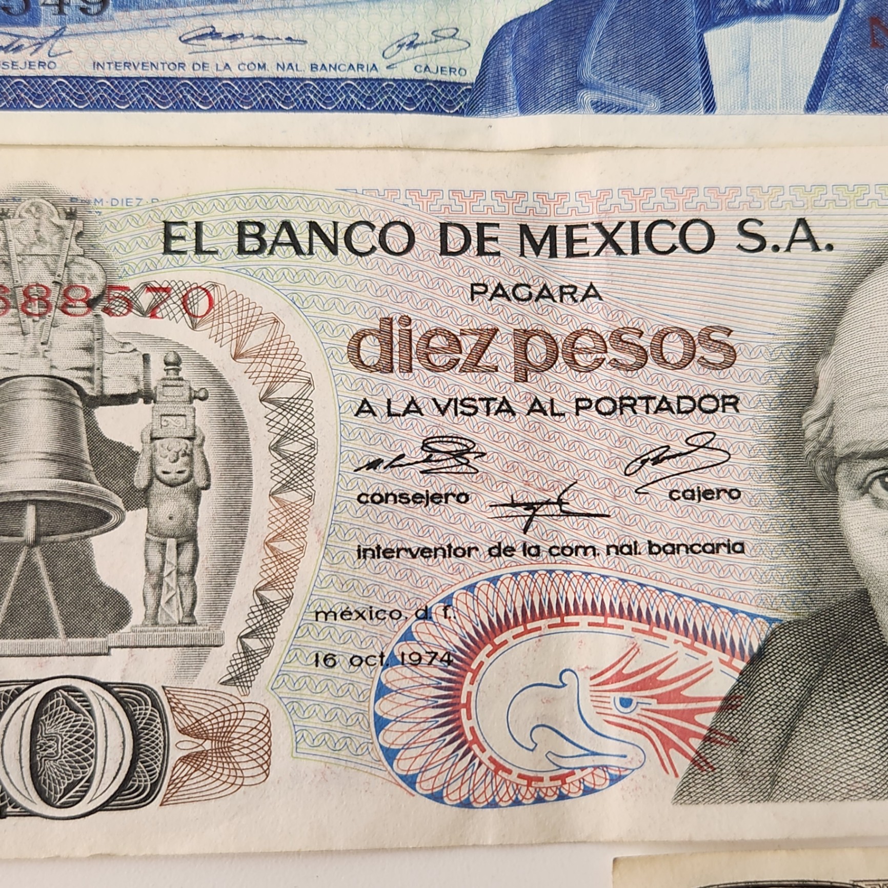 1970's Mexican Bank Notes Pesos - image 4 of 6