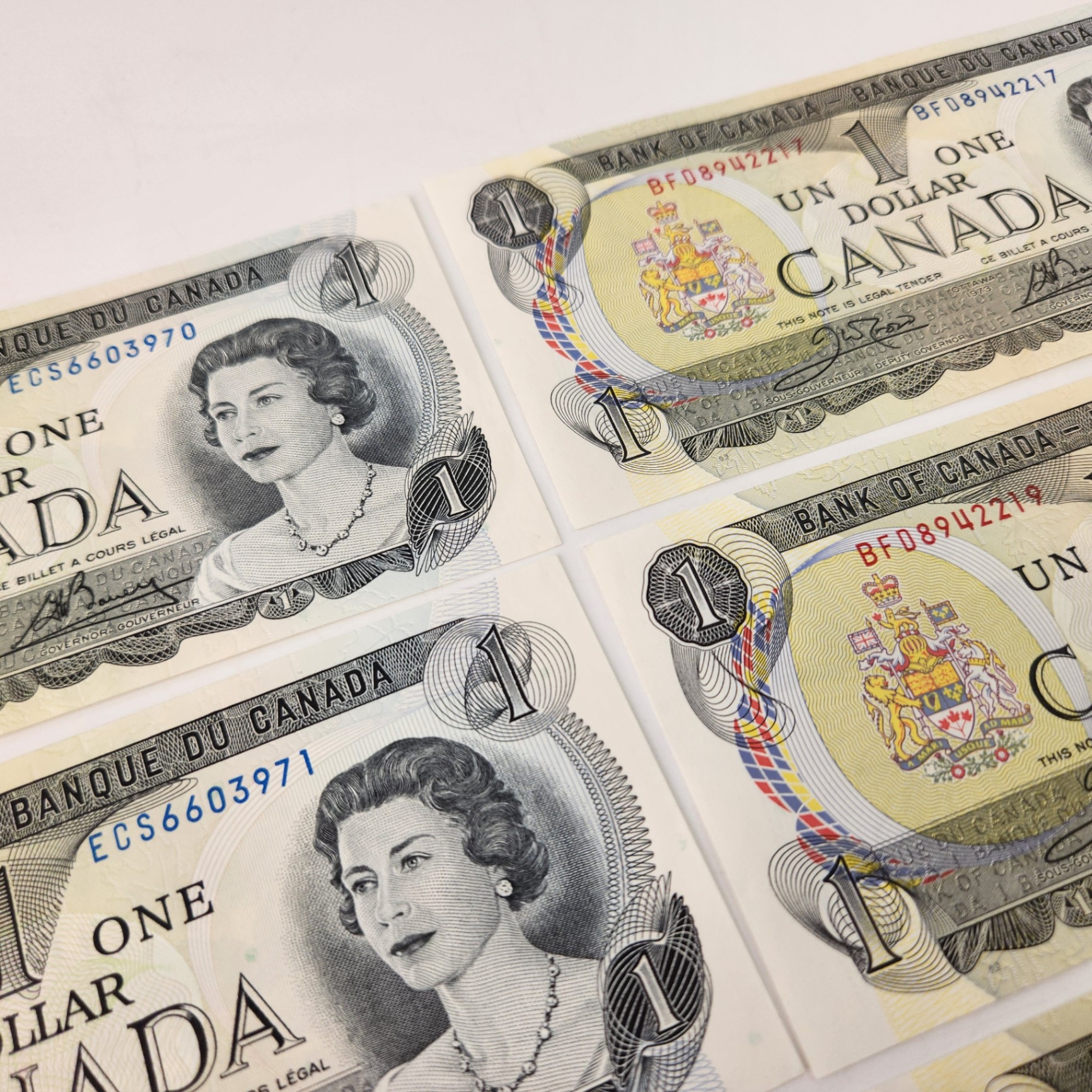 1973 Canadian $1 Notes Sequencial Pairs - image 3 of 7