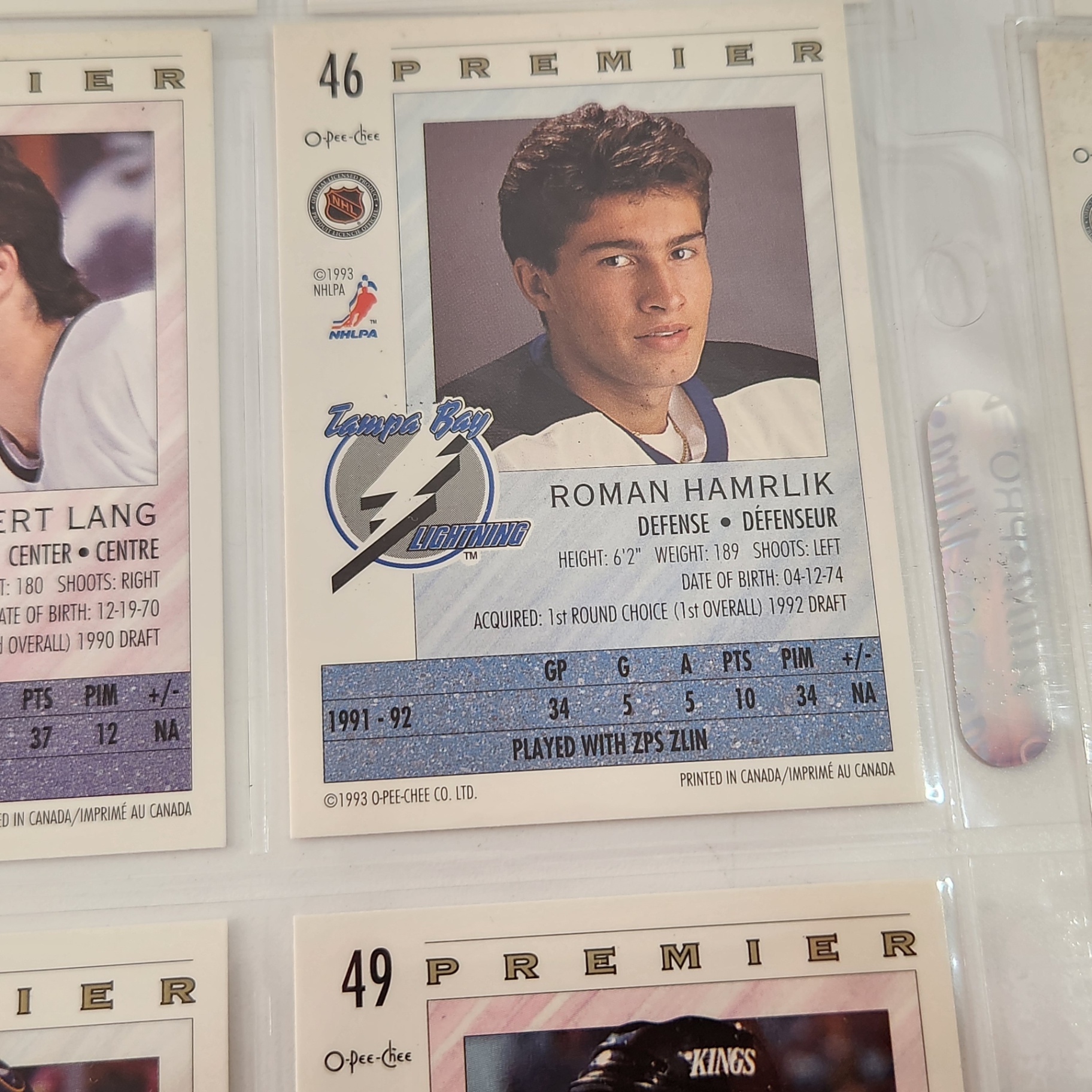 O-Pee-Chee Premier 1993 Hockey Cards - image 4 of 7