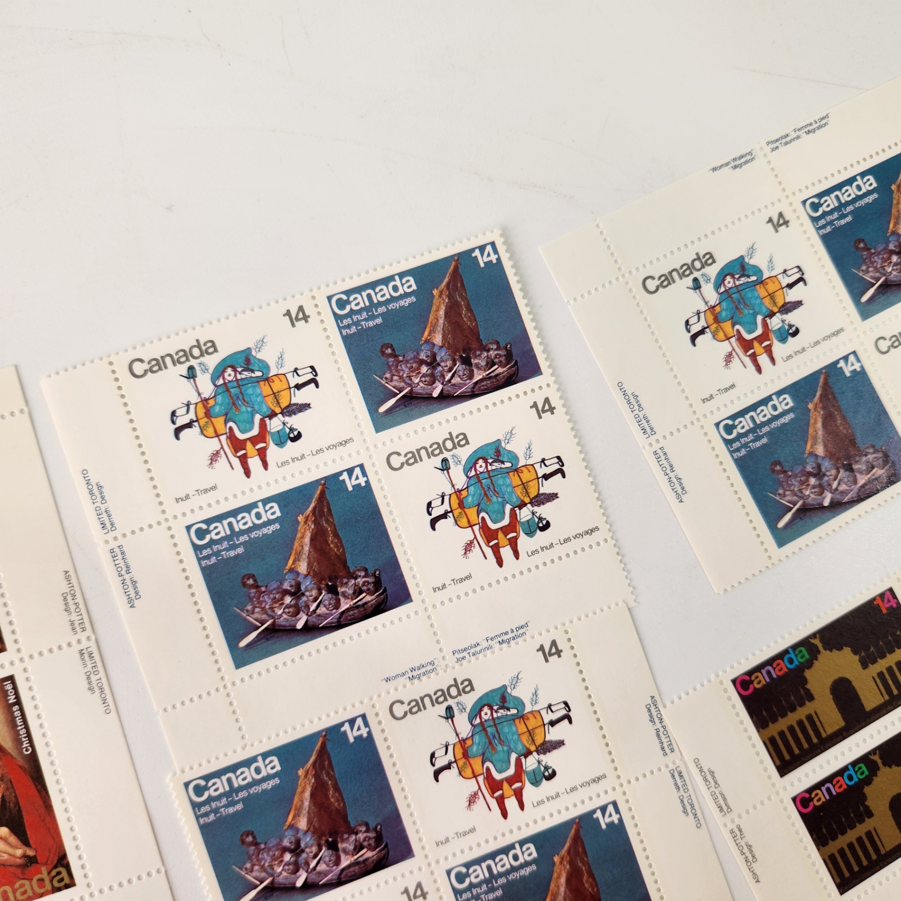 70+ Canada Post Assorted 1970's Stamps Christmas Inuit Queen Elizabeth - image 4 of 8