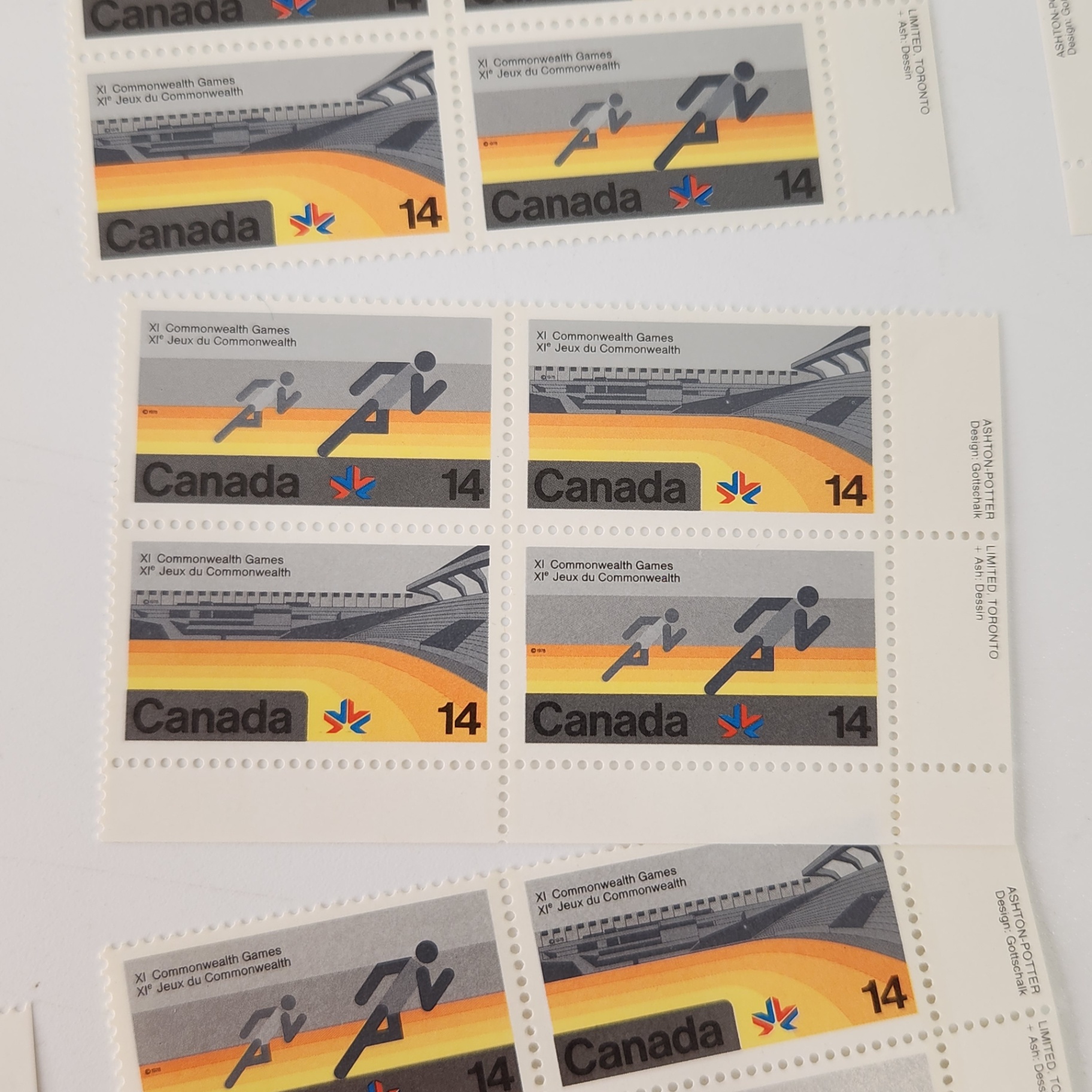 126 Commonwealth Games Canada Post Stamps - image 3 of 5