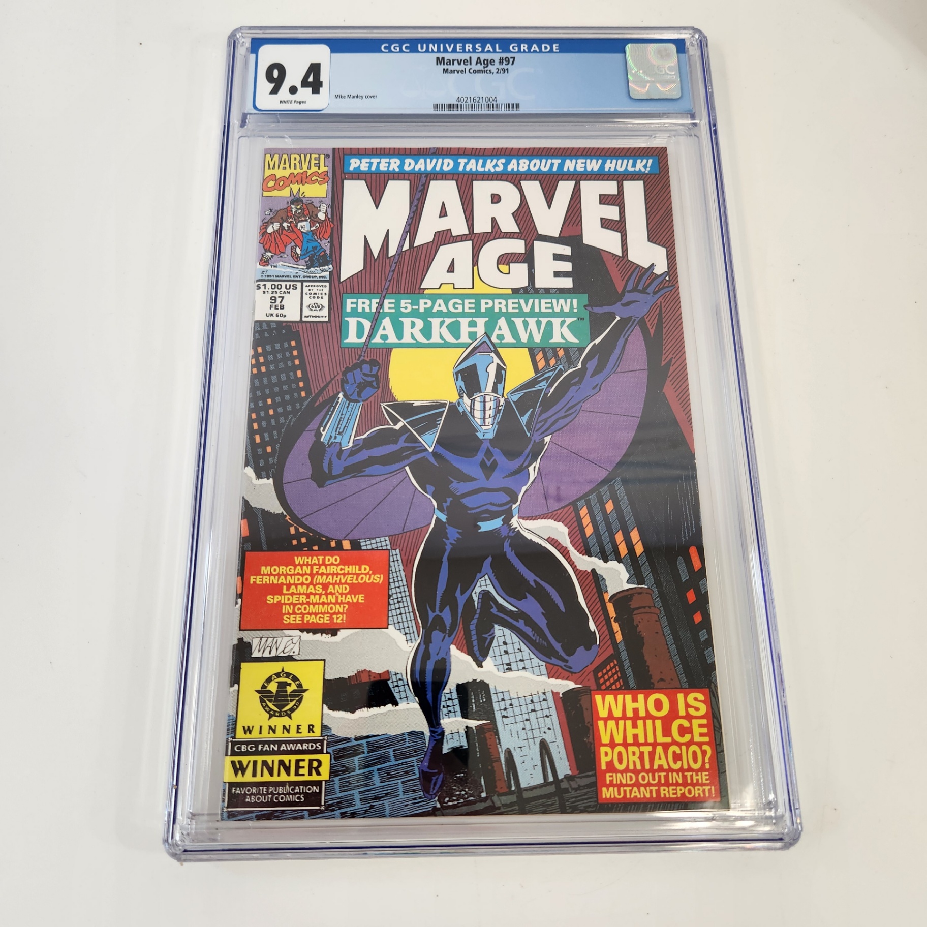 Marvel Age #97 CGC 9.4 - image 1 of 4