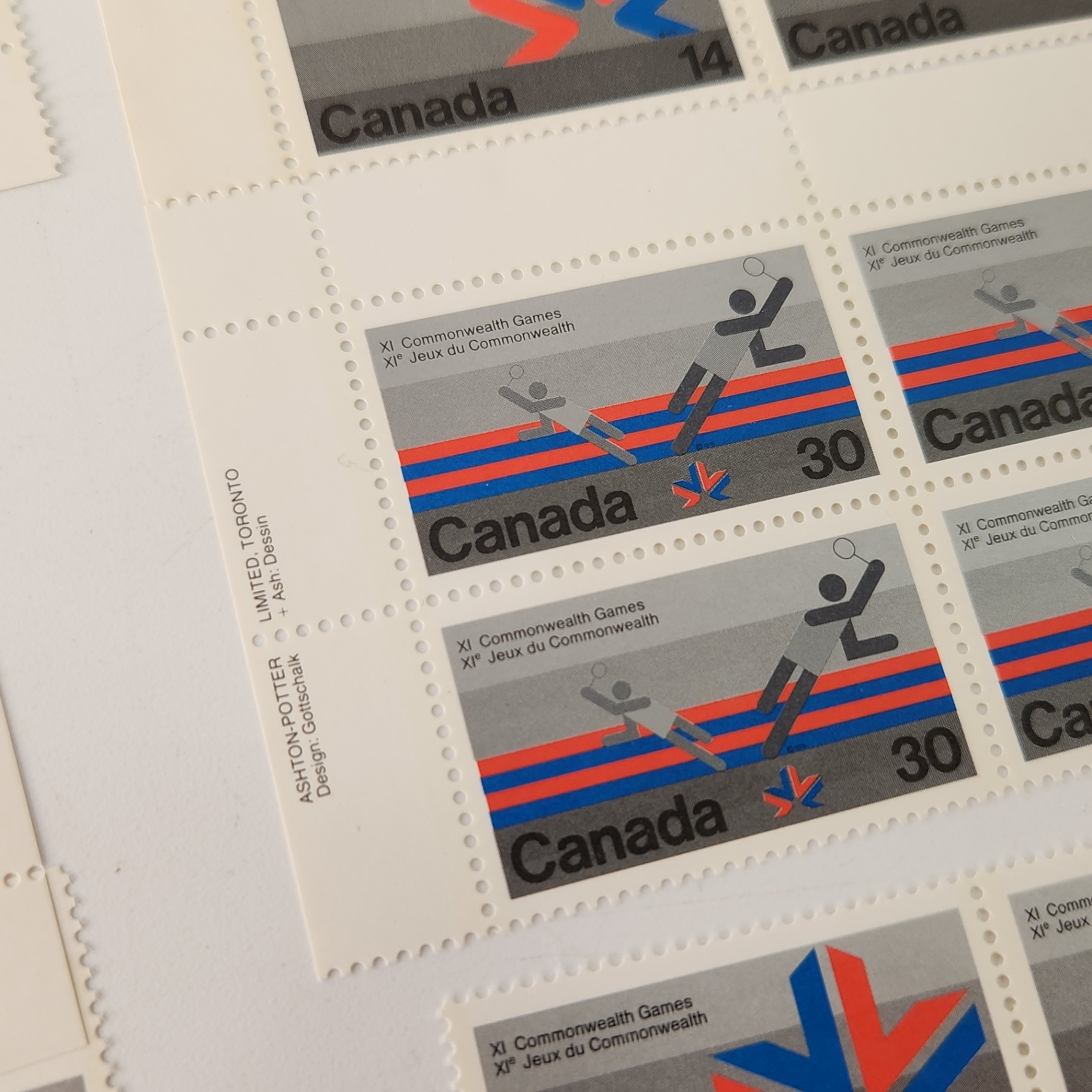 126 Commonwealth Games Canada Post Stamps - image 5 of 5